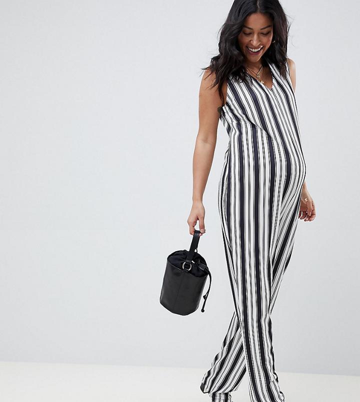 Bluebelle Maternity Striped Jumpsuit - Multi
