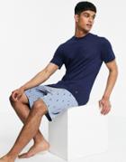 Polo Ralph Lauren T-shirt In Navy With Bottom Pony Logo