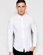 G-star Shirt Core Slim Fit Stretch Poplin In White - White