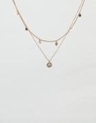 Nylon 2 Row Star Charm Necklace - Gold