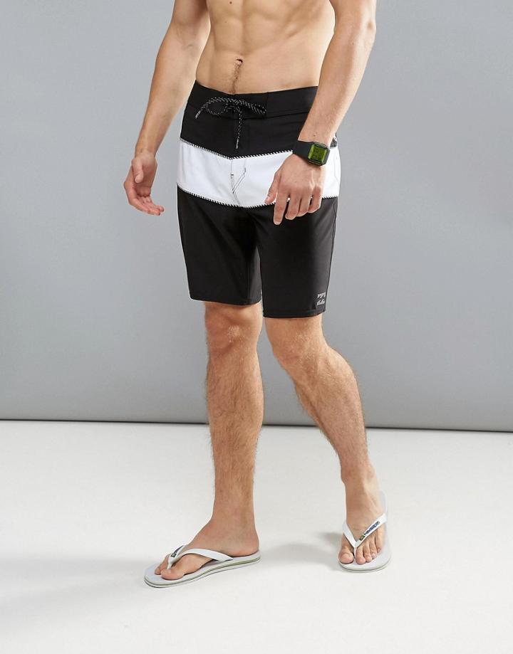 Billabong Tribong Board Shorts 18 Inch In Color Block - Black