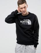 The North Face Drewpeak Crew Neck Sweatshirt Chest Logo In Black - Black