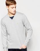 Farah Devlin V Neck Sweater - Gray