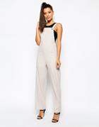 Missguided Utility Overall Style Jumpsuit - Gray