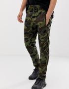 Le Breve Slim Fit Camo Print Jogger - Green