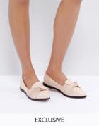 Lost Ink Nude Twist Detail Flat Shoes - Beige