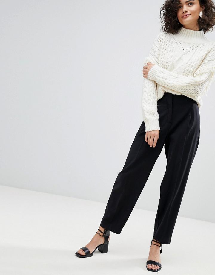 Selected Femme Cigarette Pants-black