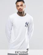 Majestic New York Yankees Long Sleeve T-shirt Exclusive To Asos - White