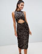 Forever Unique Leopard Print Bodycon Dress - Multi