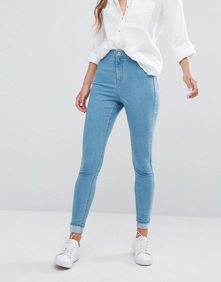 Miss Selfridge High Waist Skinny Jean - Blue
