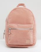 Herschel Grove Pink Velvet Backpack - Pink