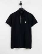 Diesel Harry Badge Logo Polo In Black