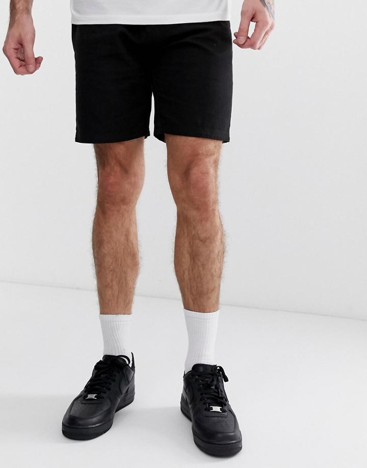 Soul Star Slim Fit Chino Short-black