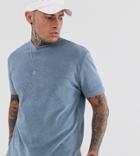 Asos Design Two-piece Relaxed T-shirt In Towelling In Blue - Blue
