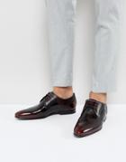 Ted Baker Pelton Hi Shine Derby Shoes In Red - Red