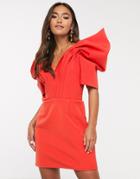 C/meo Collective On The Level Mini Dress With Statement Sleeve