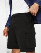 New Look Relaxed Fit Cargo Shorts In Black