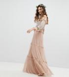 Maya Premium Tulle Layered Maxi Bridesmaid Skirt - Brown