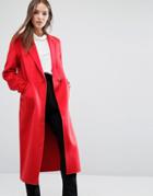 Selected Smart Over Coat - Red