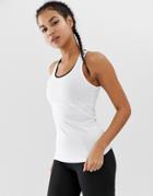 Hiit Taped Tank In White - White