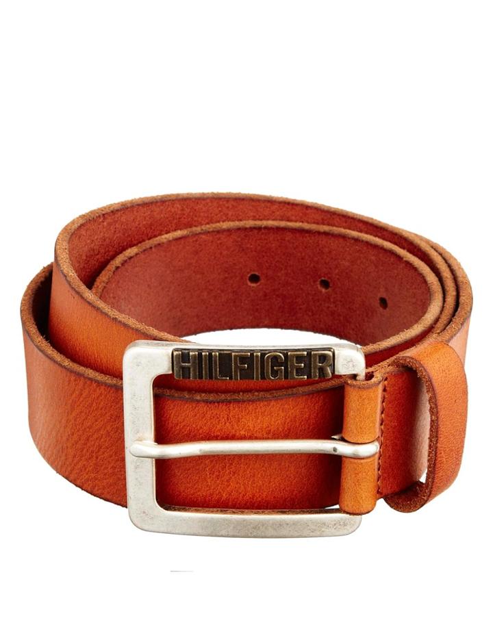 Tommy Hilfiger Yelp Leather Belt - Tan