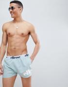 Ellesse Miquel Swim Short With Logo Waistband In Blue - Blue