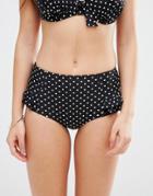 Pour Moi Hot Spots High Waist Bikini Bottom - Black