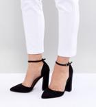 Asos Design Pebble Wide Fit Pointed High Heels - Black