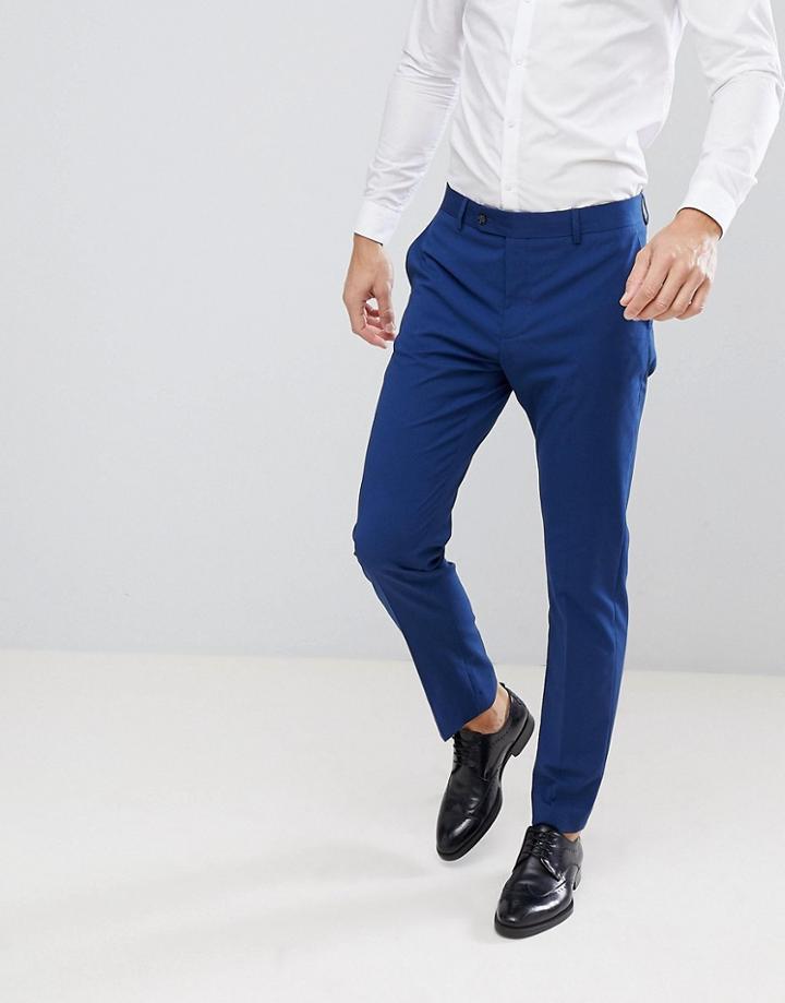 Mango Man Slim Fit Suit Pants In Navy - Navy