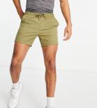 Asos Design Skinny Chino Shorts In Green