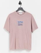 Topman Oversized Tee With Sao Paulo Chest Print In Stone-neutral