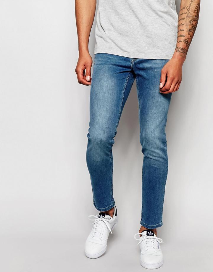 Hoxton Denim Skinny Jean Bleach Wash - Blue