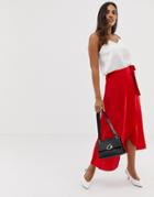 Vila Wrap Skirt - Red