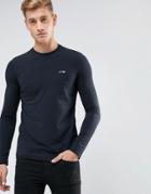 Armani Jeans Crew Neck Long Sleeve T-shirt Navy - Navy