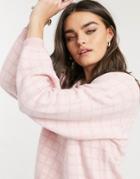 & Other Stories Checked Sweater In Pink