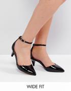 Asos Soda Pop Wide Fit Kitten Heels - Black