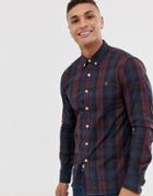 Farah Brewer Slim Fit Plaid Shirt In Red