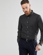 Process Black Polka Dot Slim Fit Shirt - Black