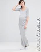 Bluebelle Maternity Jersey Maxi Dress - Gray