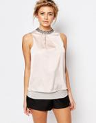 Coast Leni High Neck Top - Blush