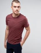 Selected Homme Crew Neck T-shirt In Marl - Red