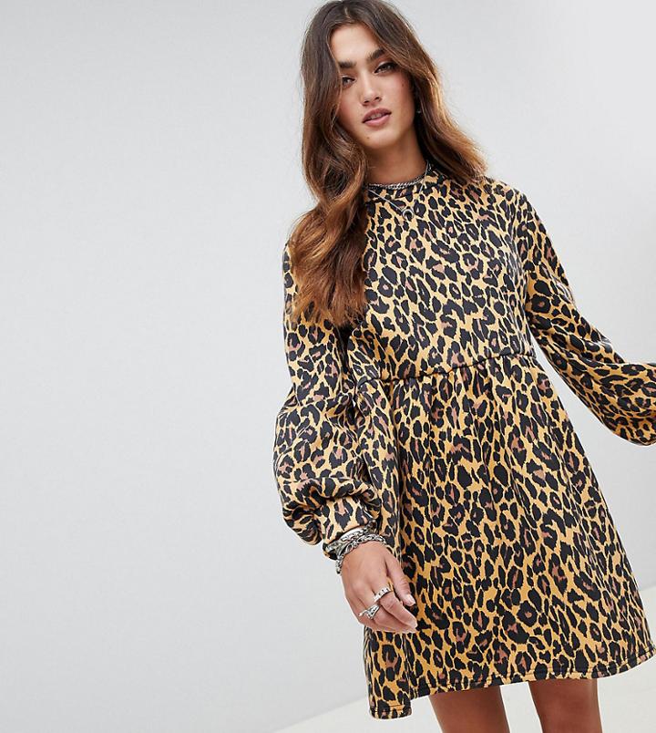 Rokoko Oversized Smock Sweat Dress - Multi