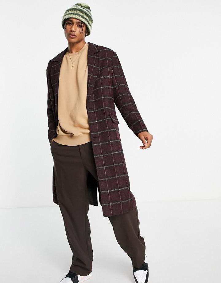 Bolongaro Trevor Oversized Checked Coat-black
