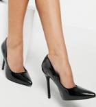Glamorous Wide Fit High-heel Pumps In Black Patent