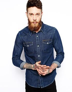 Lee Western Denim Shirt Slim Fit Dark Rinse Wash - Dark Stone