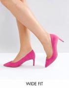 Asos Soulful Wide Fit Pointed Heels - Pink