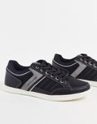 Jack & Jones Logo Lace-up Sneakers In Black
