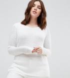 Brave Soul Plus Joy V Neck Sweater - White