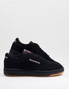 Reebok Club C 85 Sneakers In Black Suede