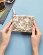 New Look Palm Print Pouch Purse - Gold
